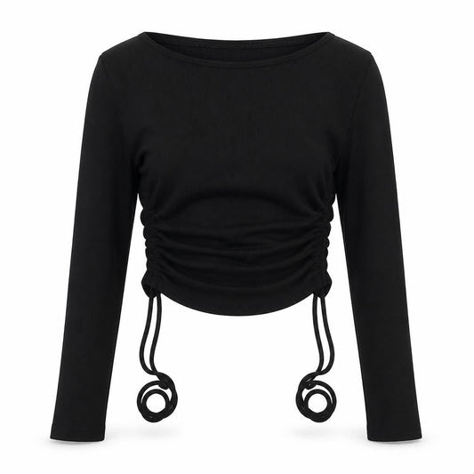 Womens UK Size 12 AsYou Black Cropped T-Shirt