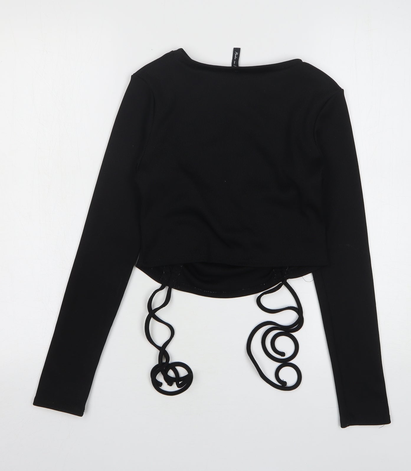 Womens UK Size 12 AsYou Black Cropped T-Shirt
