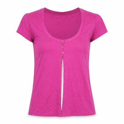 Womens UK Size 14 Marks and Spencer Pink Basic Button-Up