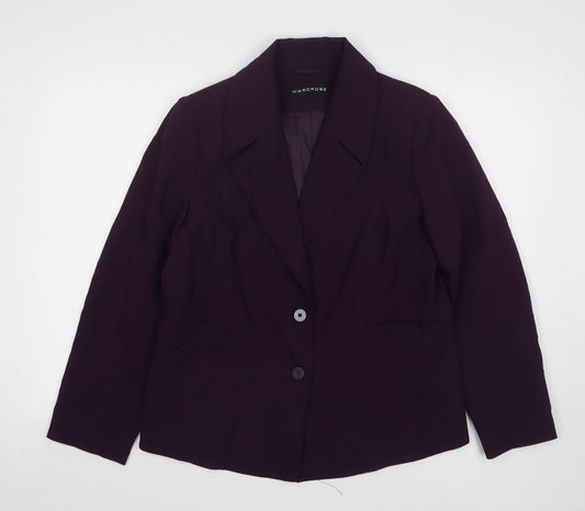 Womens UK Size 16 Wardrobe Regular Purple Suit Jacket