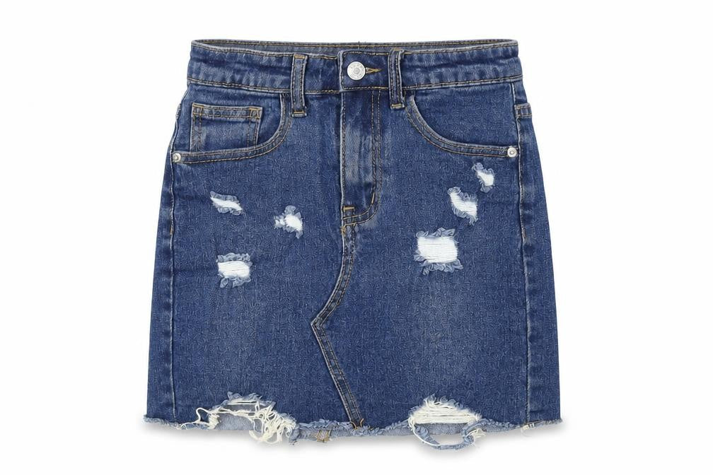 Womens UK Size 6 PRETTYLITTLETHING Mini Denim Skirt