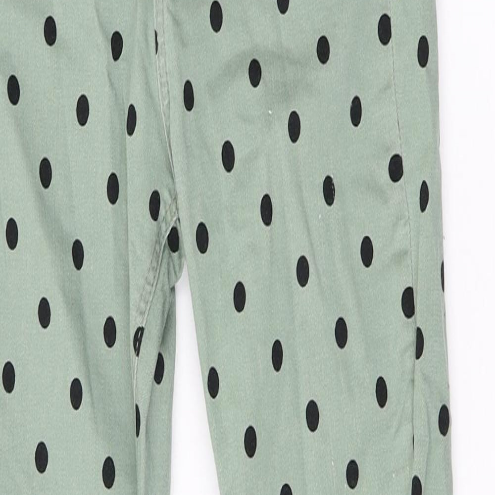Womens UK Size 4 Stradivarius Regular Fit Skinny Green Jeans