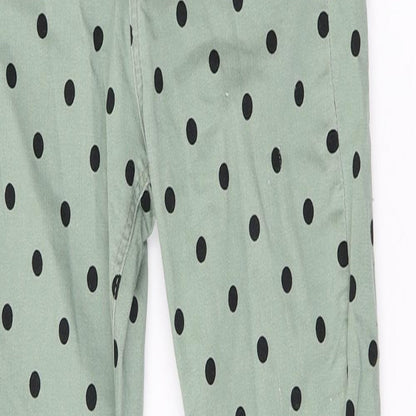 Womens UK Size 4 Stradivarius Regular Fit Skinny Green Jeans