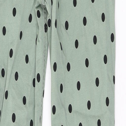 Womens UK Size 4 Stradivarius Regular Fit Skinny Green Jeans
