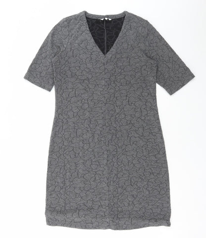 Sandwich Womens Grey Polyester A-Line Size M V-Neck Pullover