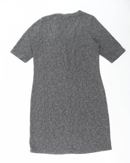 Sandwich Womens Grey Polyester A-Line Size M V-Neck Pullover