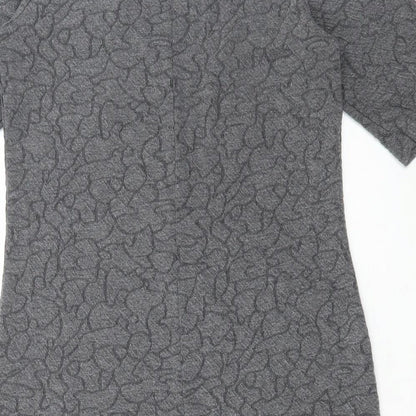Sandwich Womens Grey Polyester A-Line Size M V-Neck Pullover