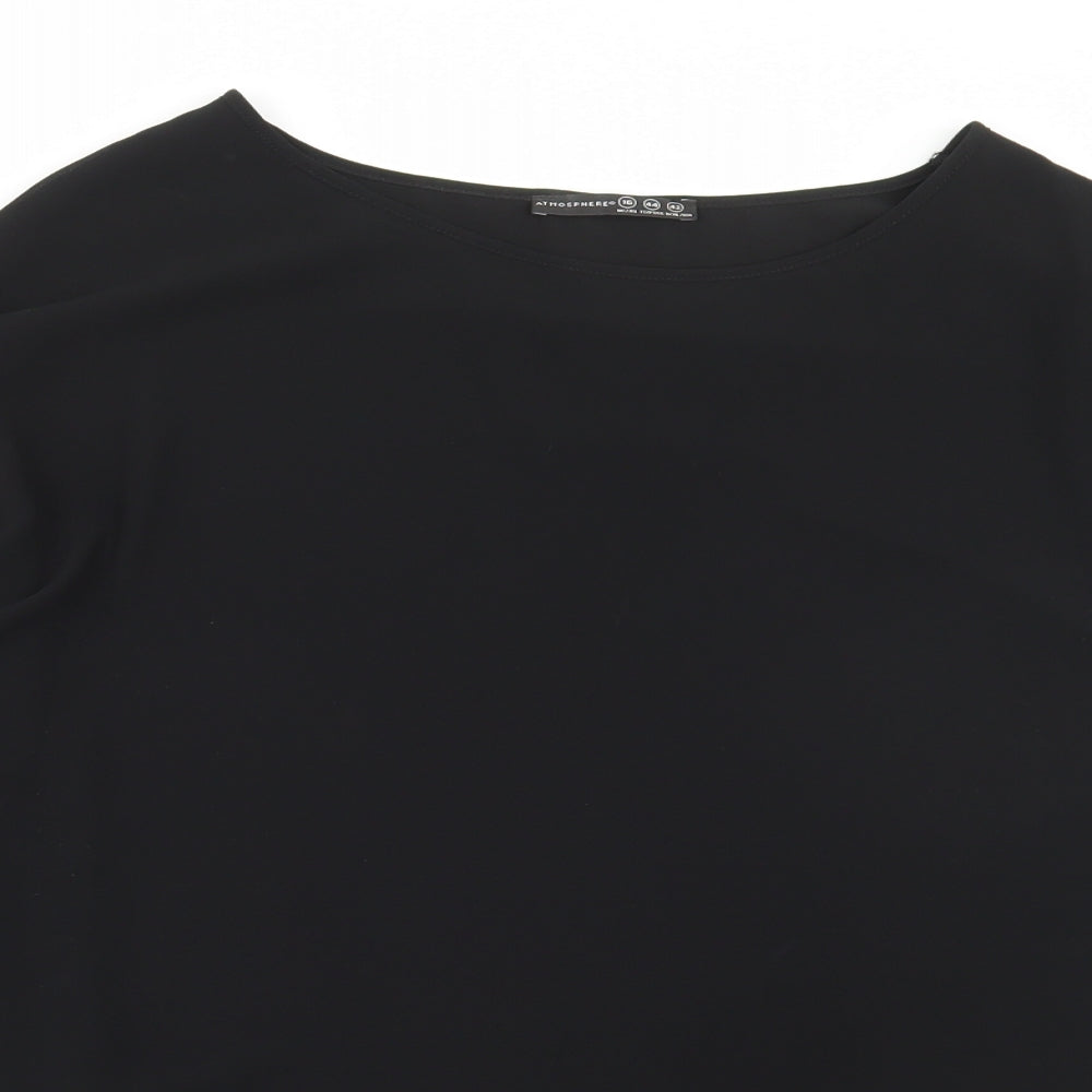 Womens UK Size 16 Atmosphere Black Basic Blouse