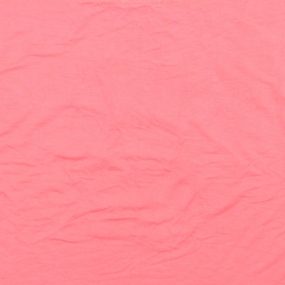 Quiz Womens Orange Viscose Cropped T-Shirt Size 8 Round Neck - Love Heart