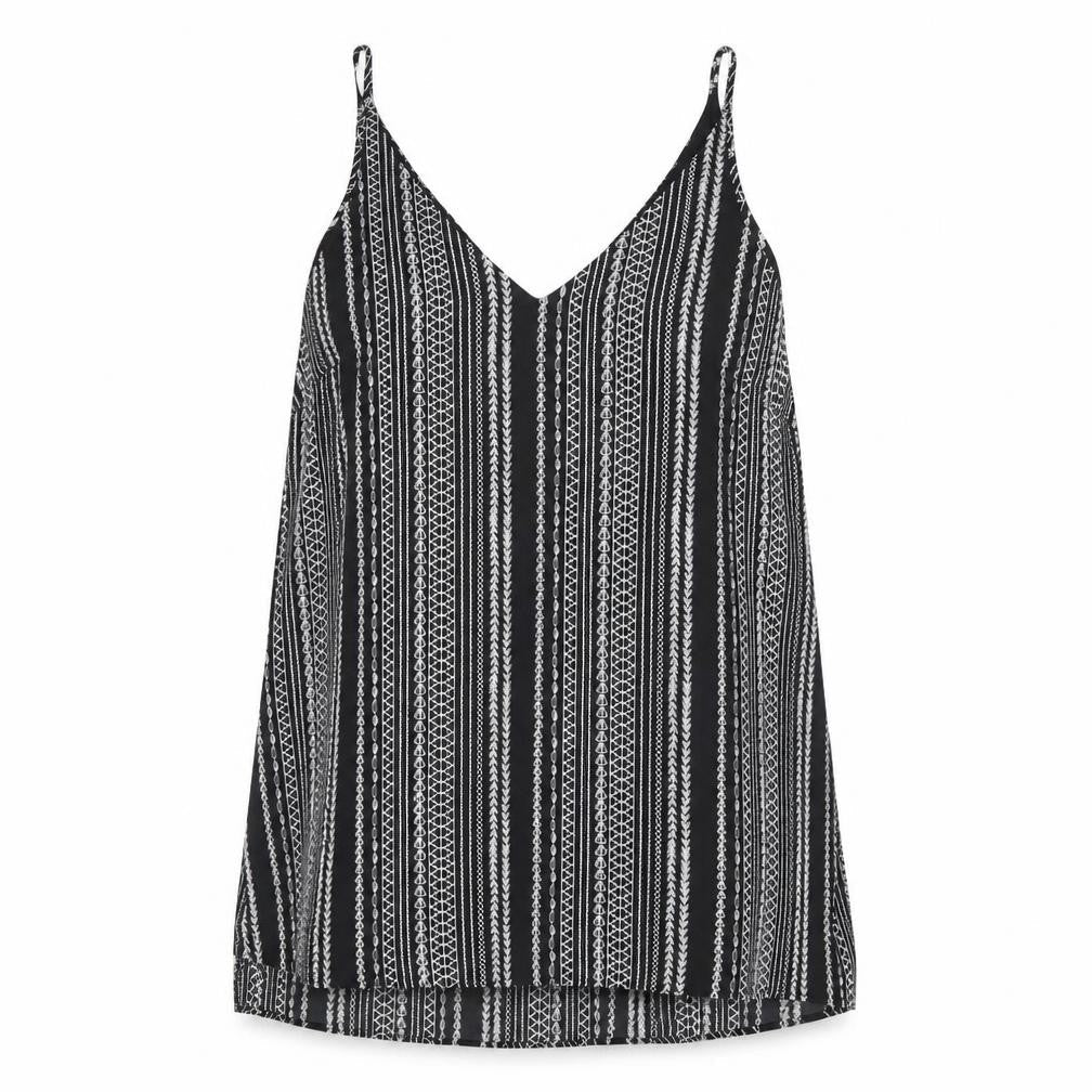 Womens UK Size 10 Papaya Black Camisole Tank