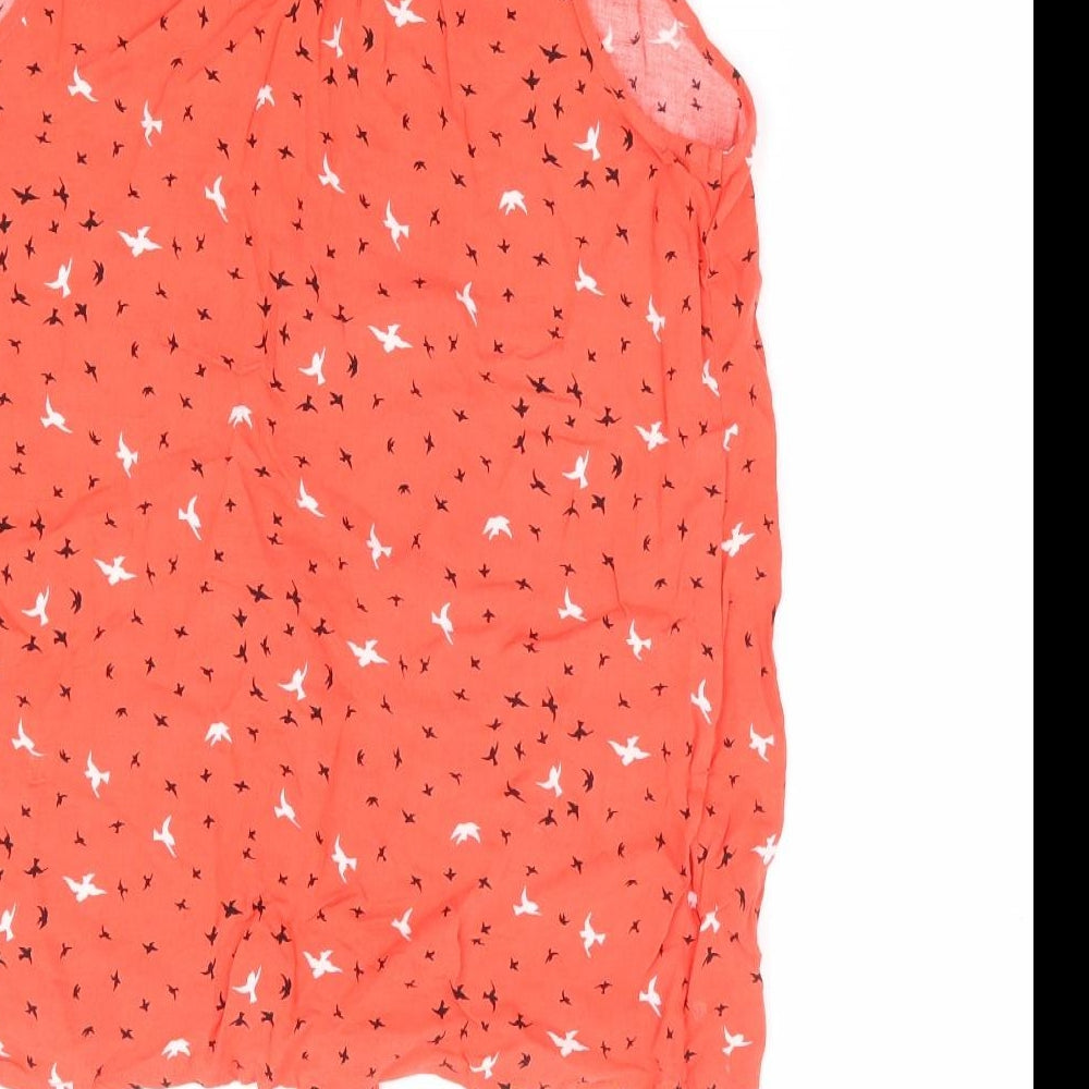 Womens UK Size 14 Dunnes Orange Jersey Blouse