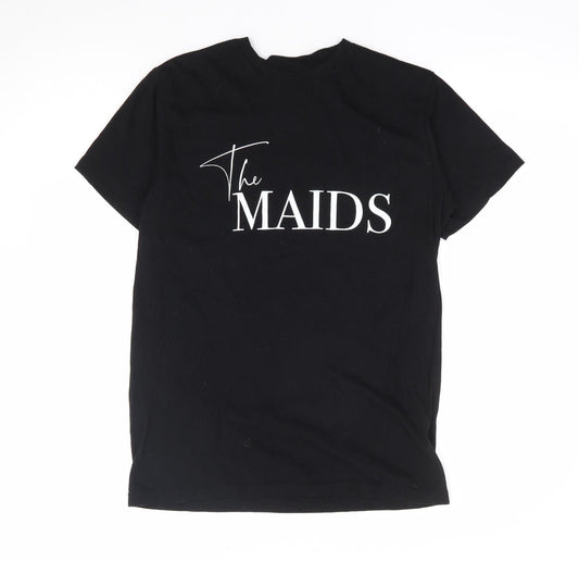 B&C Womens Black 100% Cotton Basic T-Shirt Size S Crew Neck - The Maids