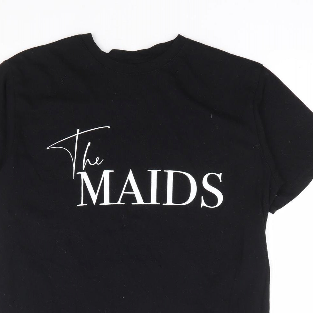 B&C Womens Black 100% Cotton Basic T-Shirt Size S Crew Neck - The Maids