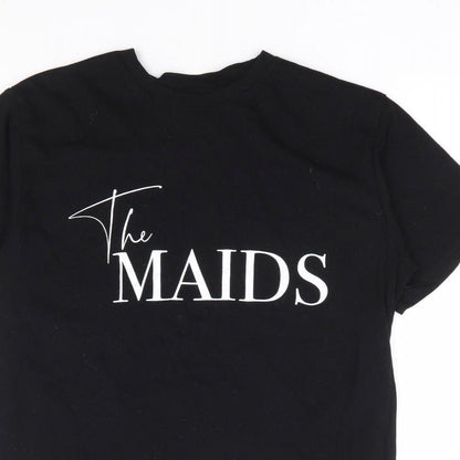 B&C Womens Black 100% Cotton Basic T-Shirt Size S Crew Neck - The Maids
