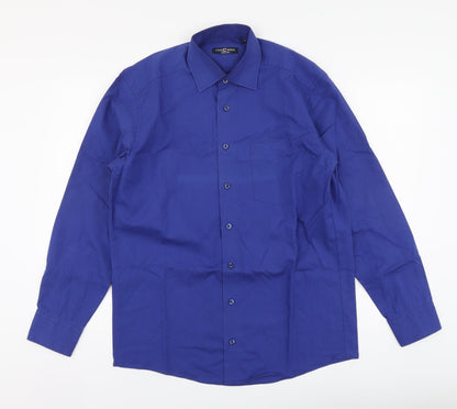 Mens UK Size 40 Casa Moda Blue  Button-Up Long Sleeve Casual Shirt