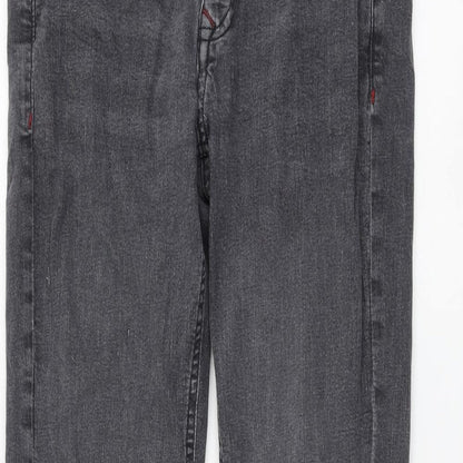 Industrialize Womens Grey Cotton Straight Jeans Size 30 L31 in Regular Zip