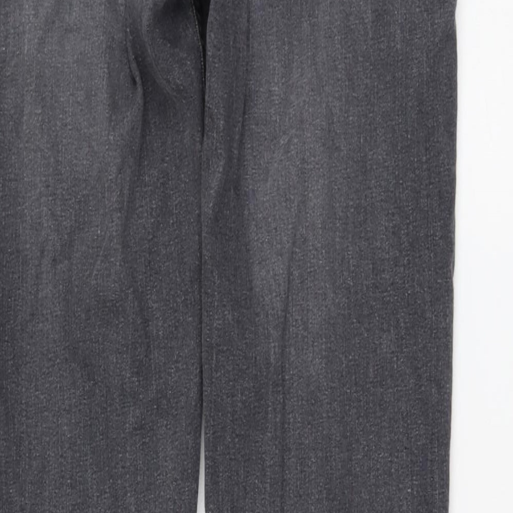 Industrialize Womens Grey Cotton Straight Jeans Size 30 L31 in Regular Zip