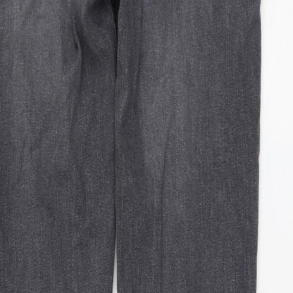 Industrialize Womens Grey Cotton Straight Jeans Size 30 L31 in Regular Zip