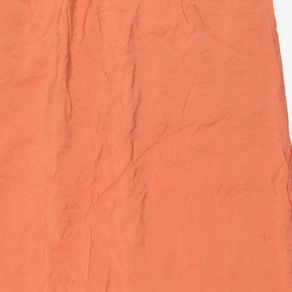 H&M Womens Orange Polyester A-Line Skirt Size M