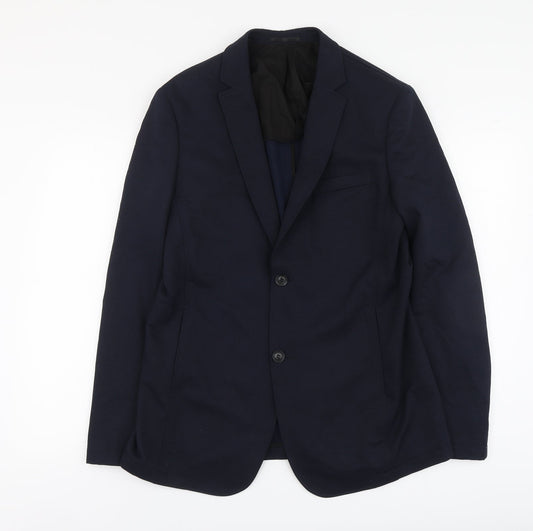 Mens UK Size 40 Topman Regular Blue Suit Jacket