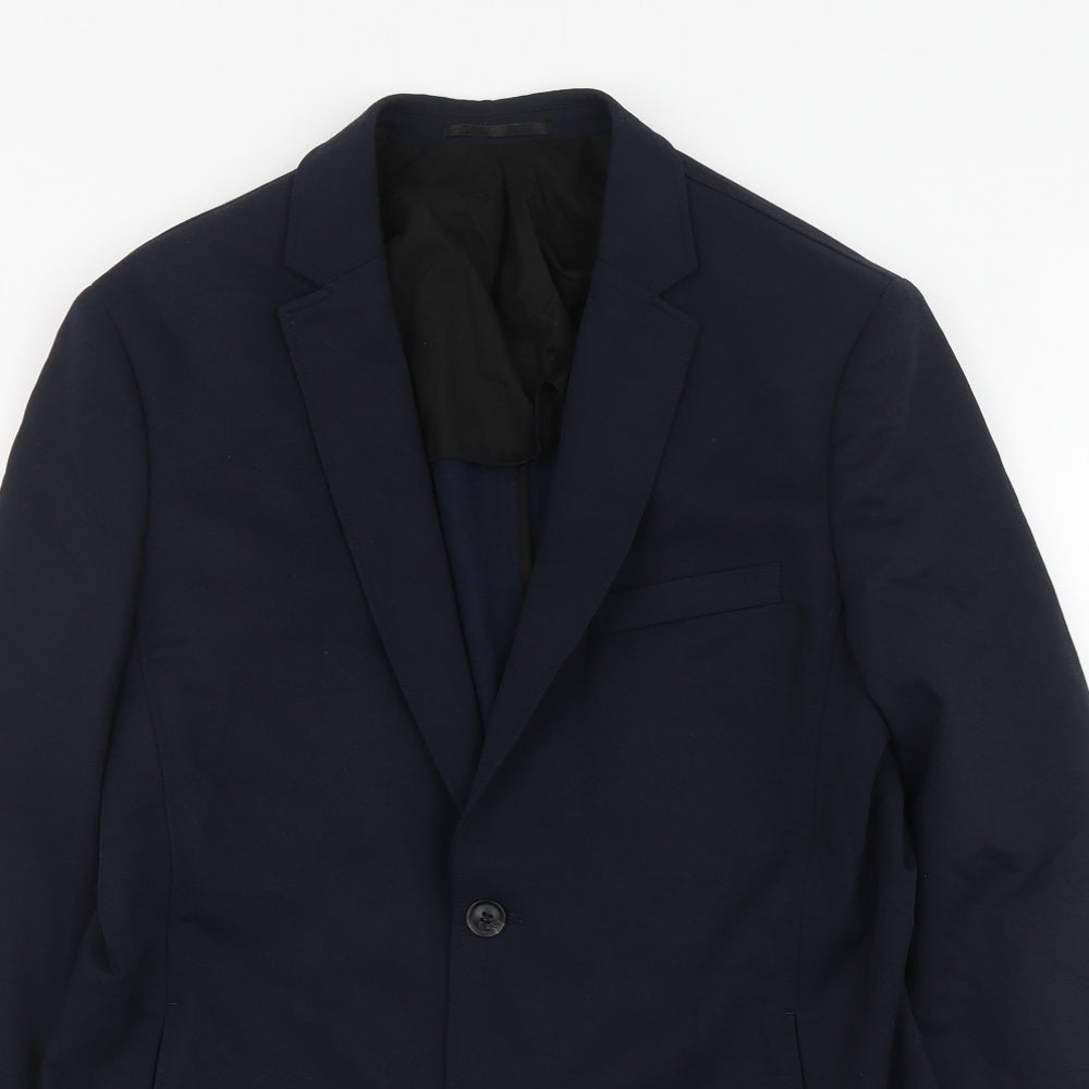Mens UK Size 40 Topman Regular Blue Suit Jacket