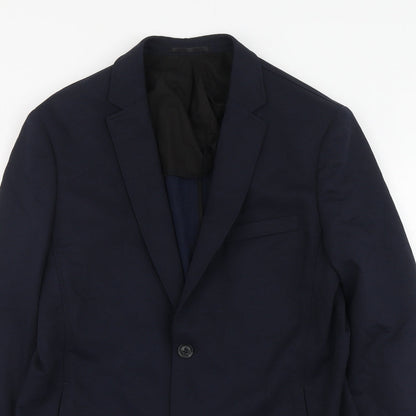 Mens UK Size 40 Topman Regular Blue Suit Jacket