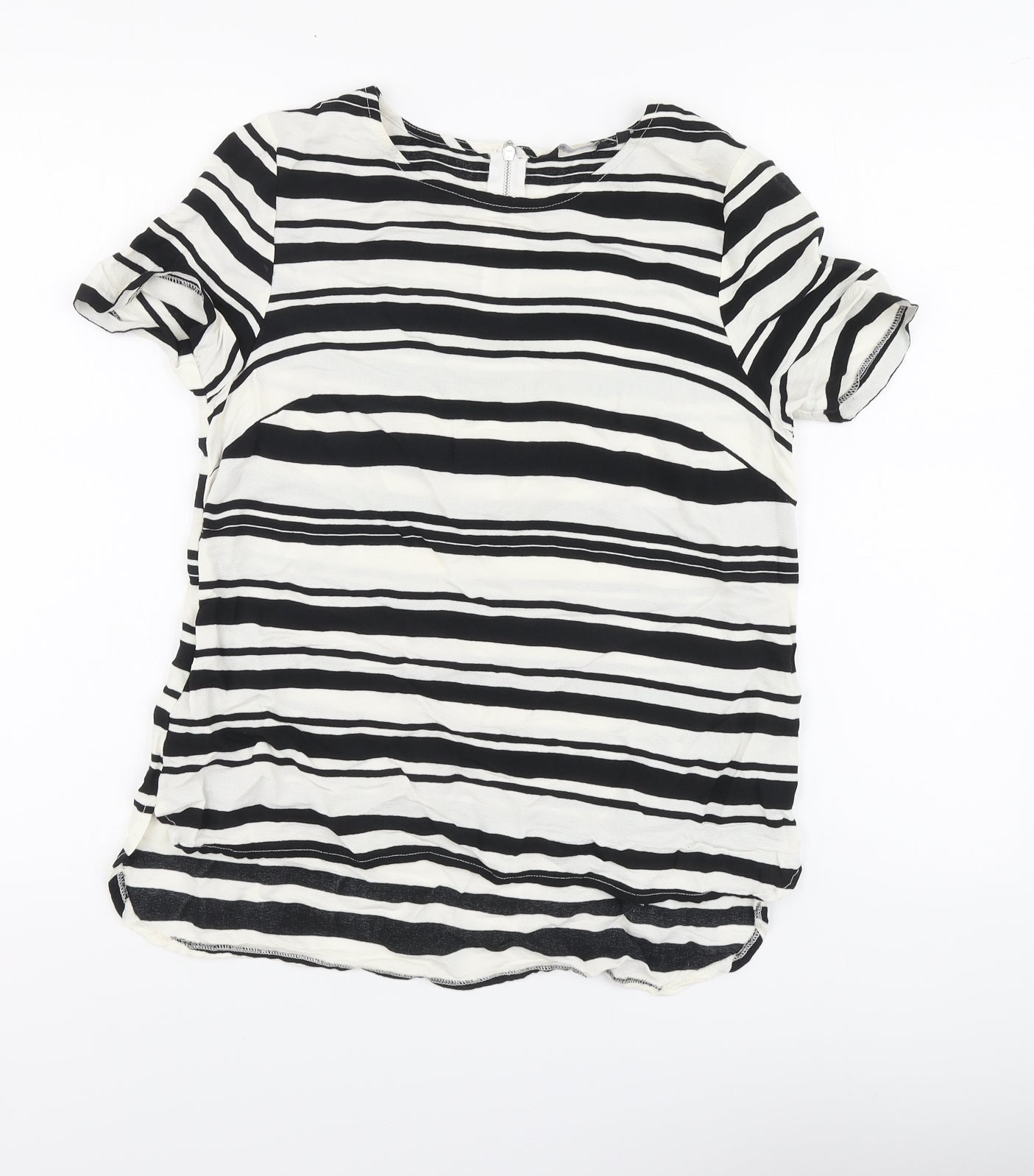 Womens UK Size 10 New Look Black Basic Blouse
