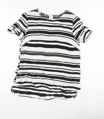 Womens UK Size 10 New Look Black Basic Blouse