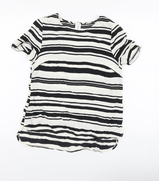 Womens UK Size 10 New Look Black Basic Blouse