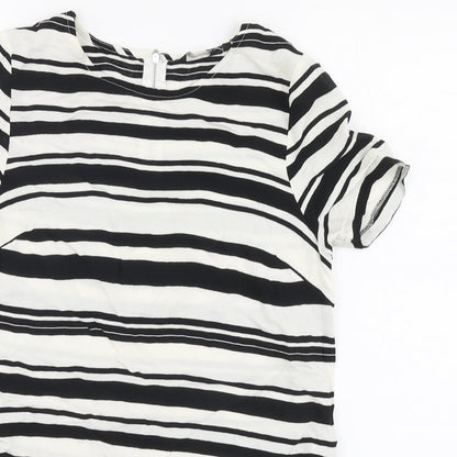 Womens UK Size 10 New Look Black Basic Blouse