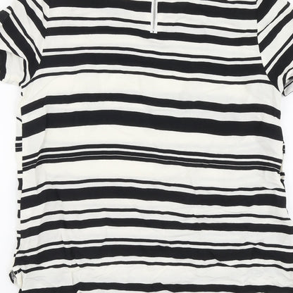 Womens UK Size 10 New Look Black Basic Blouse