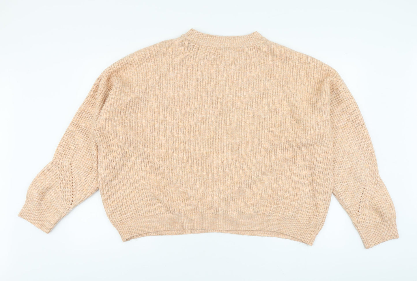 Primark Womens Pink Round Neck Acrylic Pullover Jumper Size XL