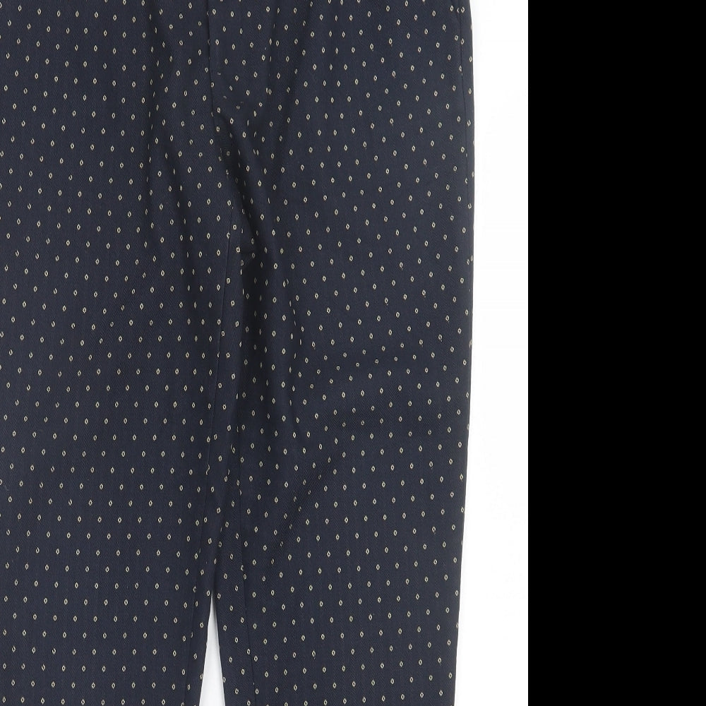 Womens UK Size 10 Zara Regular Fit  Blue Trousers