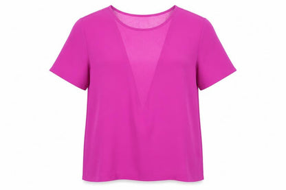 Womens UK Size 10 Warehouse Purple Basic T-Shirt