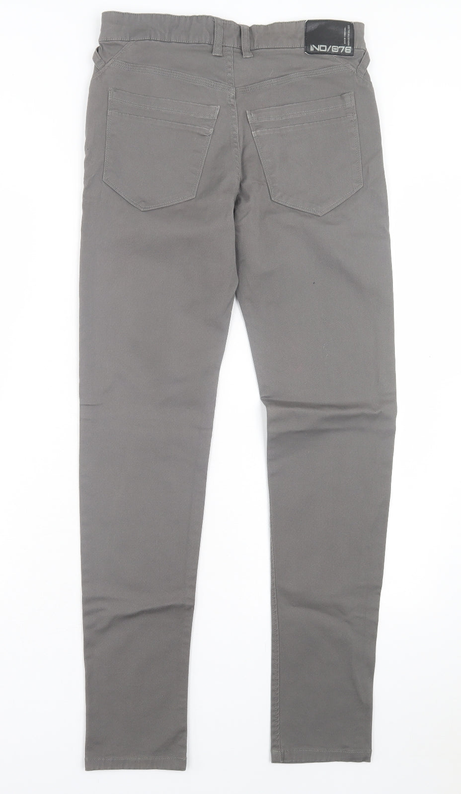 Industrialize Mens Grey Cotton Skinny Jeans Size 28 in L30 in Regular Button