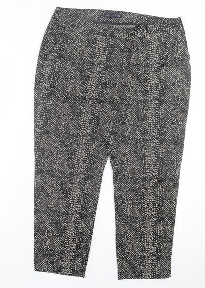 Womens UK Size 34 in Marks and Spencer Regular Fit Capri Brown Trousers