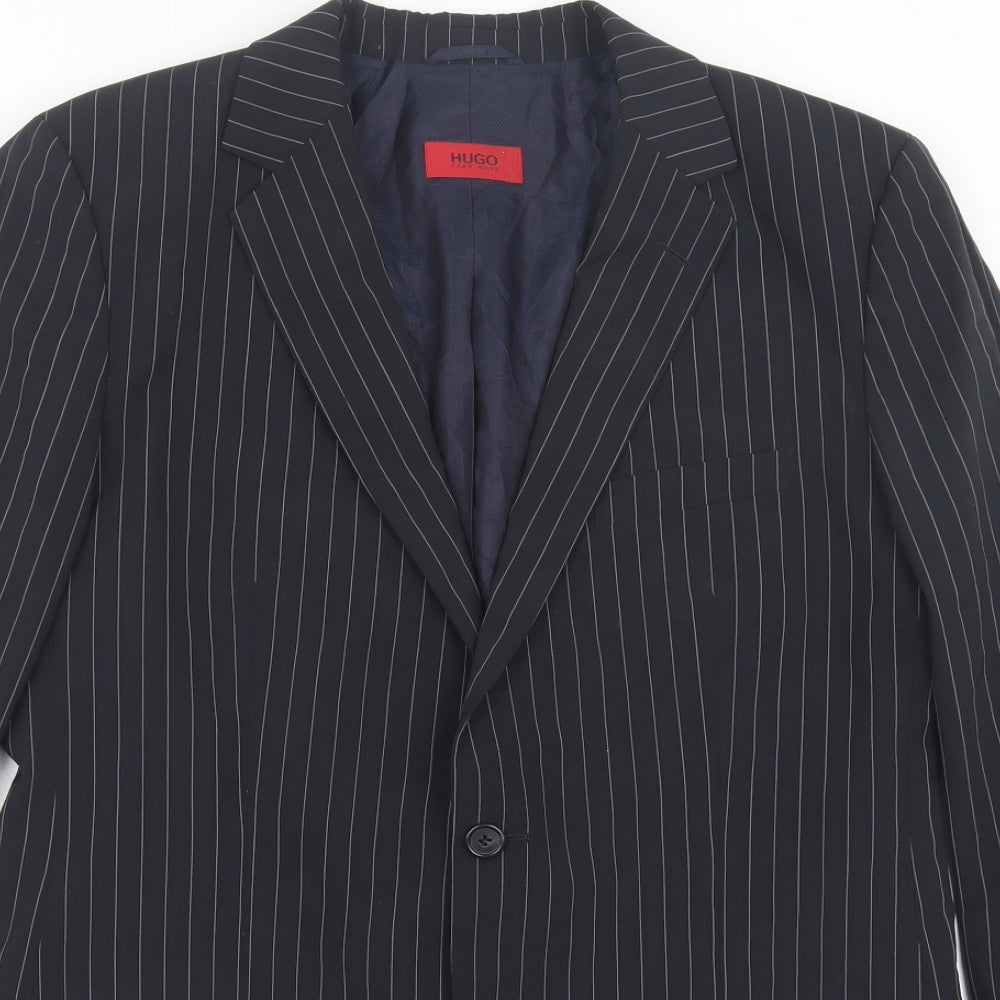 Mens UK Size 40 HUGO BOSS Regular Black Suit Jacket