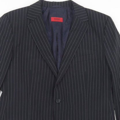 Mens UK Size 40 HUGO BOSS Regular Black Suit Jacket