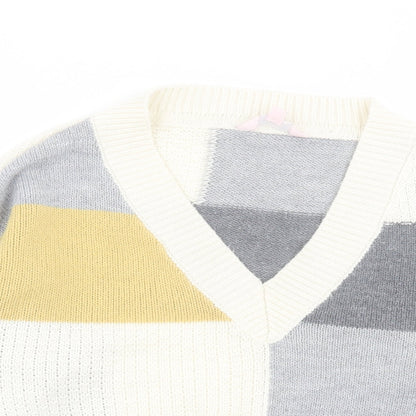 Womens UK Size 10 Miss Selfridge Grey Pullover Jumper
