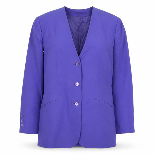 Womens UK Size 16 Classics Regular Purple Suit Jacket