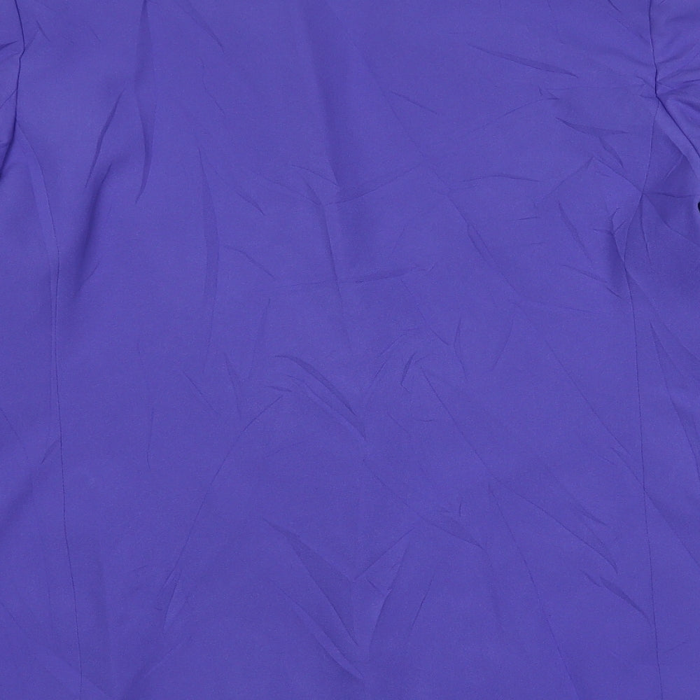 Classics Womens Purple Nylon Jacket Suit Jacket Size 16