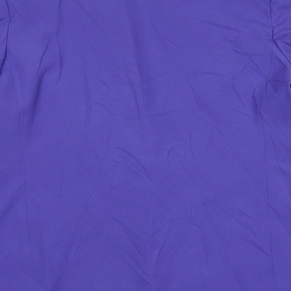 Classics Womens Purple Nylon Jacket Suit Jacket Size 16