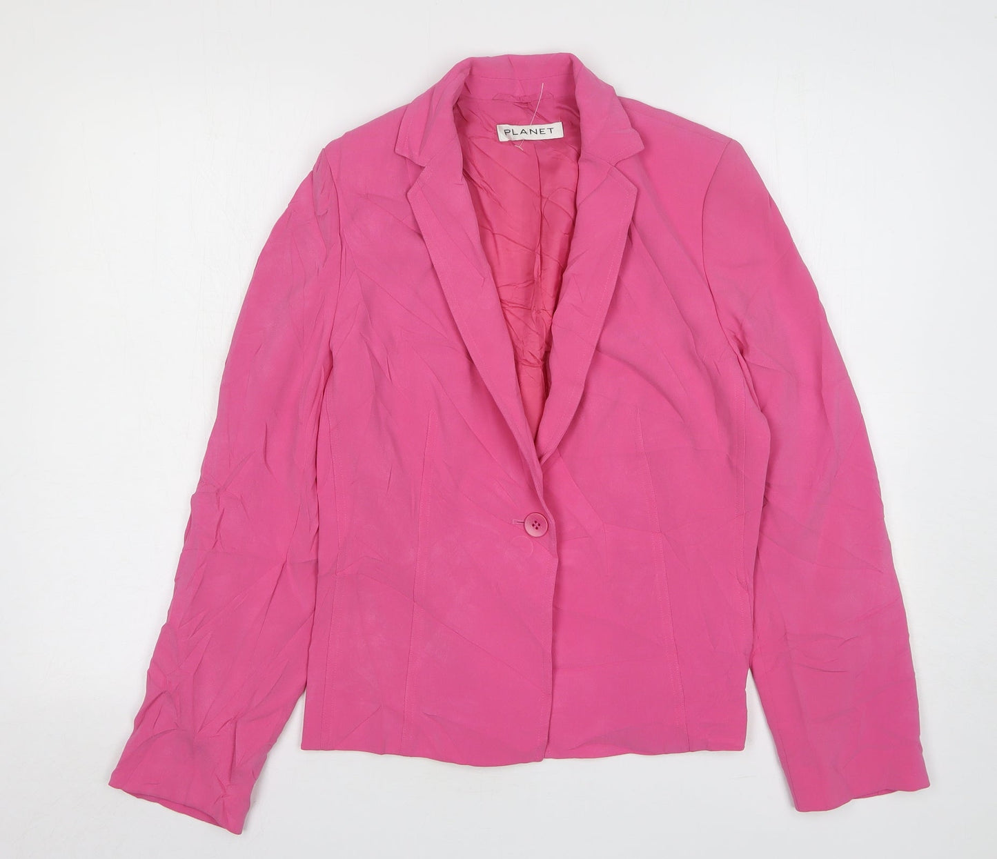 Womens UK Size 10 Planet Regular Pink Suit Jacket