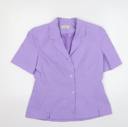 Isabelle Womens Purple Polyester Jacket Suit Jacket Size 12