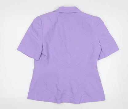 Isabelle Womens Purple Polyester Jacket Suit Jacket Size 12