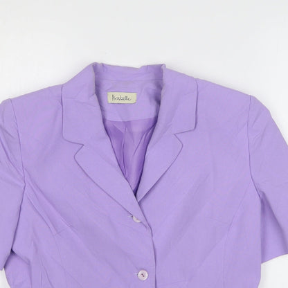 Isabelle Womens Purple Polyester Jacket Suit Jacket Size 12