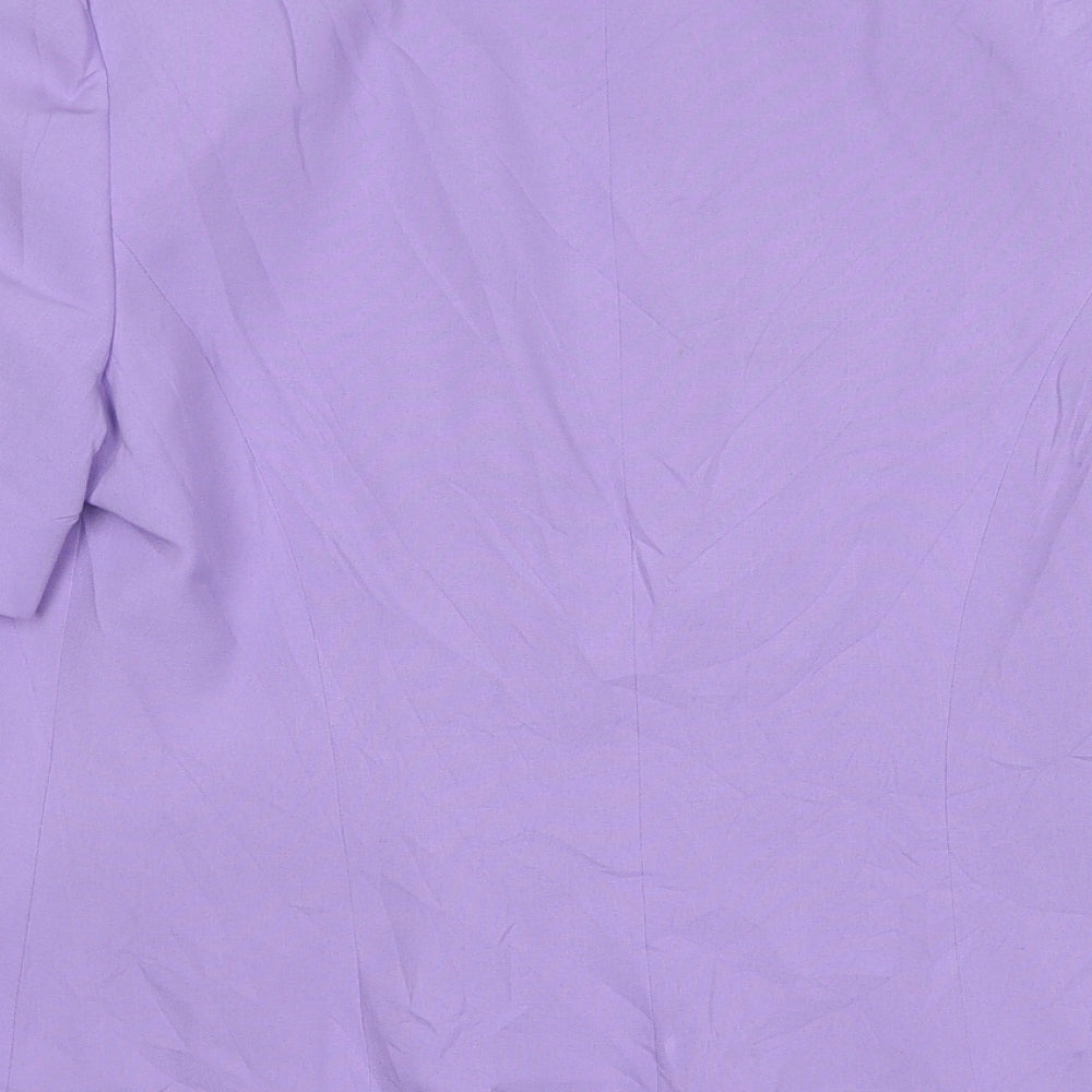 Isabelle Womens Purple Polyester Jacket Suit Jacket Size 12