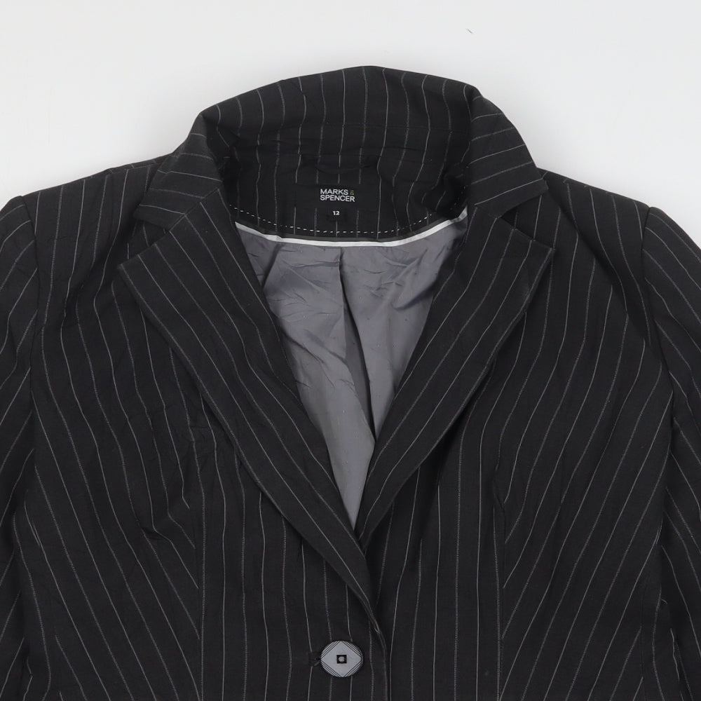Womens UK Size 12 Marks and Spencer Regular Grey Suit Jacket