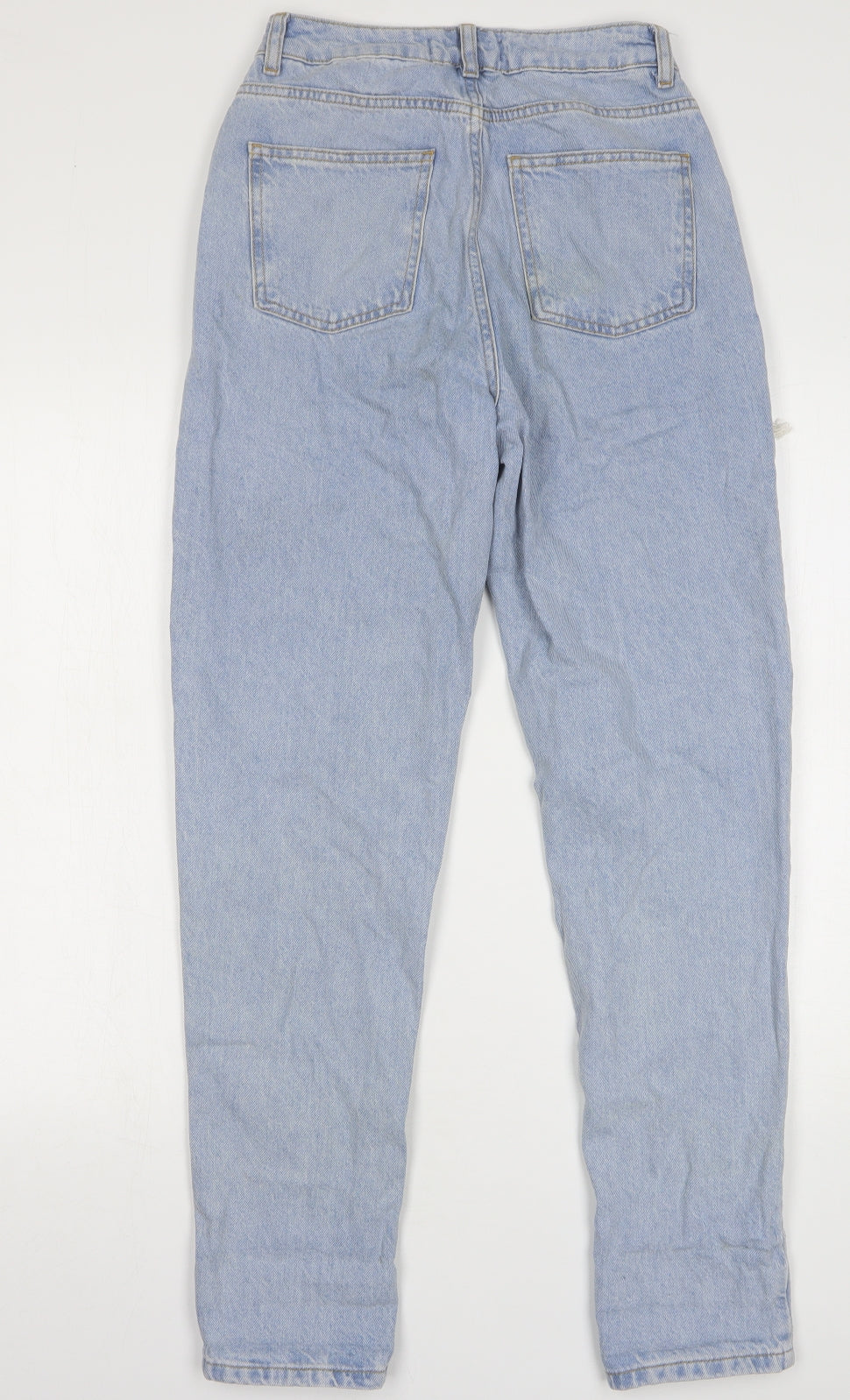 Denim & Co. Womens Blue Cotton Mom Jeans Size 6 L30 in Regular Button