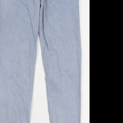 Denim & Co. Womens Blue Cotton Mom Jeans Size 6 L30 in Regular Button